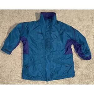 Columbia Sportswear Gizzmo Vintage Coat Women’s Purple Blue Removable Jacket XL